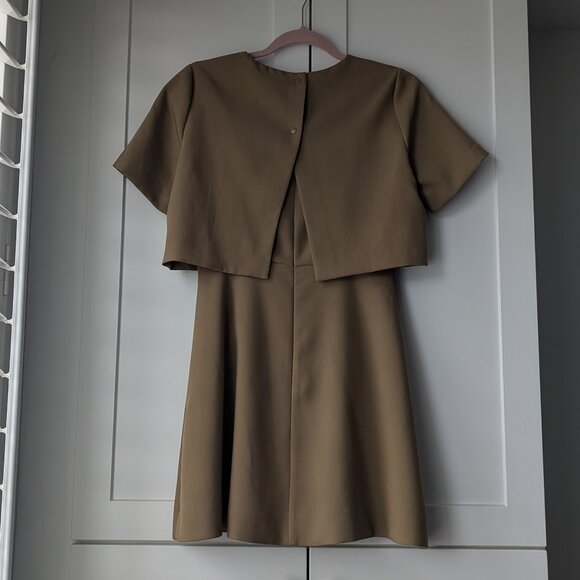 OAK + Fort Olive Green Dress NWOT - Picture 2 of 4